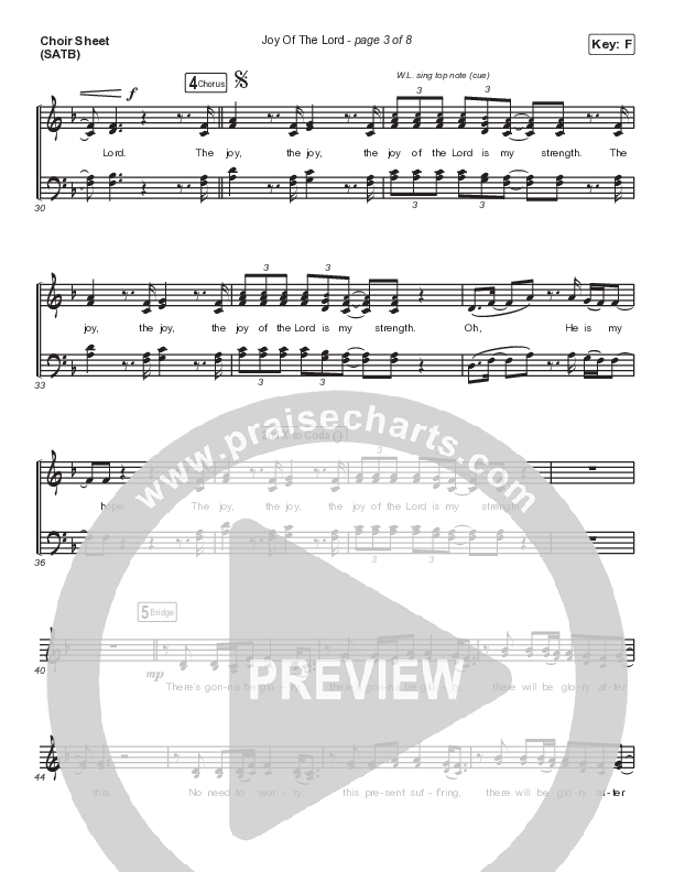 Joy Of The Lord Choir Sheet (SATB) (Maverick City Music)