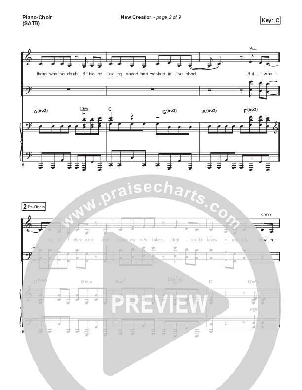 New Creation Piano/Vocal (SATB) (Mac Powell)