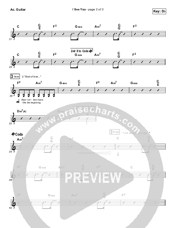 I See You Acoustic Guitar (Chris Tomlin / Brandon Lake)