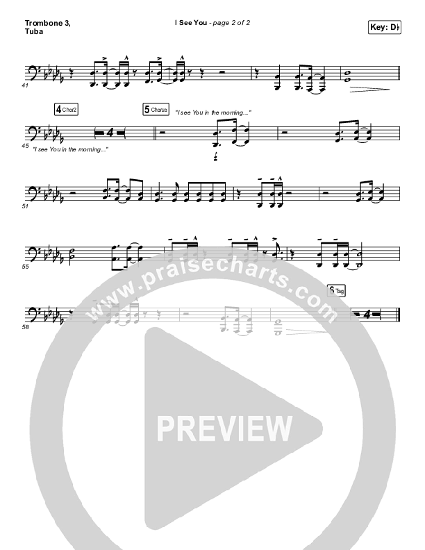 I See You Trombone 3/Tuba (Chris Tomlin / Brandon Lake)