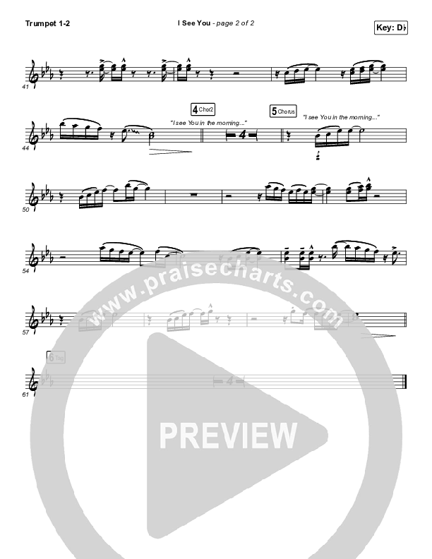 I See You Trumpet 1,2 (Chris Tomlin / Brandon Lake)