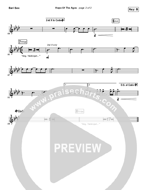 Hope Of The Ages Bari Sax (Hillsong Worship / Cody Carnes / Reuben Morgan)