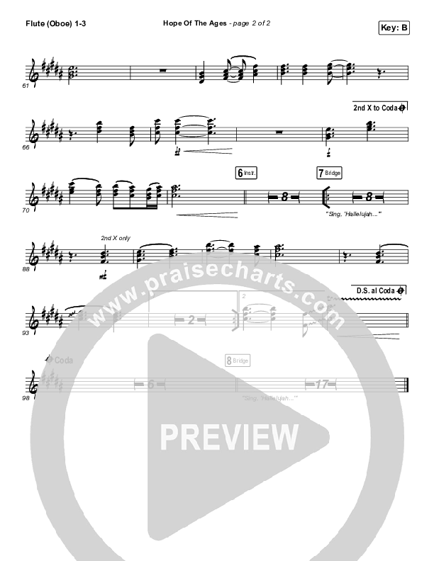 Hope Of The Ages Flute/Oboe 1/2/3 (Hillsong Worship / Cody Carnes / Reuben Morgan)
