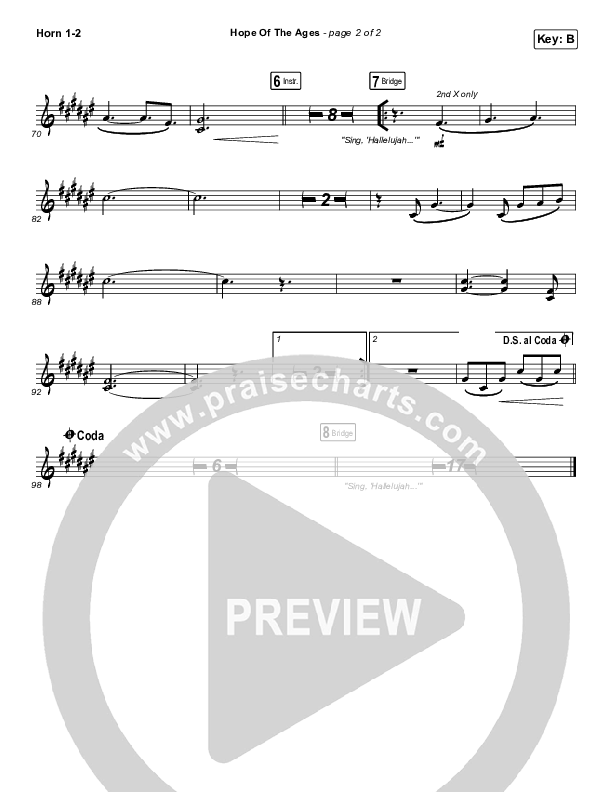 Hope Of The Ages French Horn 1/2 (Hillsong Worship / Cody Carnes / Reuben Morgan)