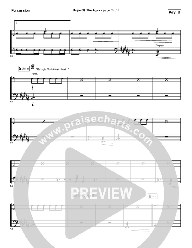 Hope Of The Ages Percussion (Hillsong Worship / Cody Carnes / Reuben Morgan)