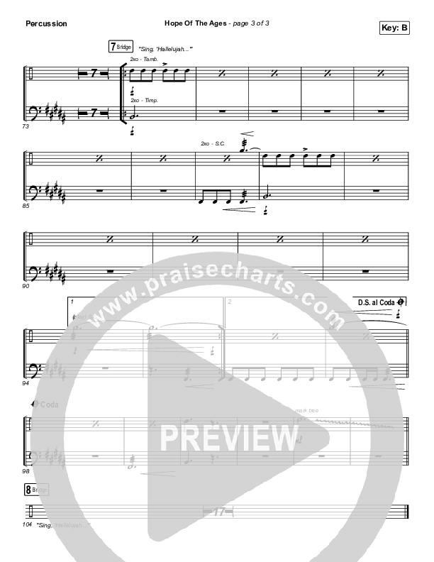 Hope Of The Ages Percussion (Hillsong Worship / Cody Carnes / Reuben Morgan)