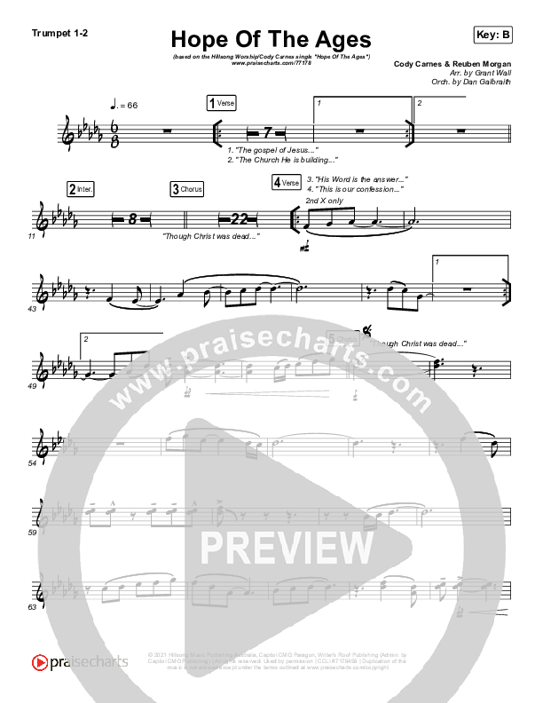 Hope Of The Ages Brass Pack (Hillsong Worship / Cody Carnes / Reuben Morgan)