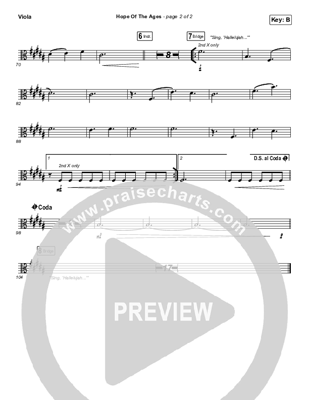 Hope Of The Ages Viola (Hillsong Worship / Cody Carnes / Reuben Morgan)