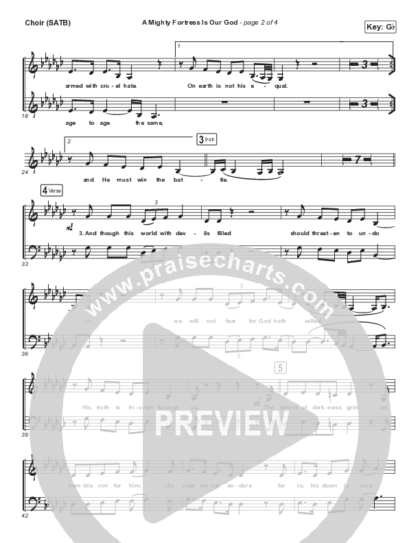A Mighty Fortress Is Our God Choir Sheet (SATB) (The Worship Initiative)