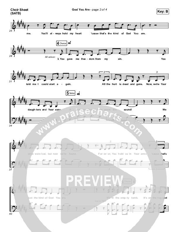 God You Are Choir Sheet (SATB) (We Are Messengers / Josh Baldwin)