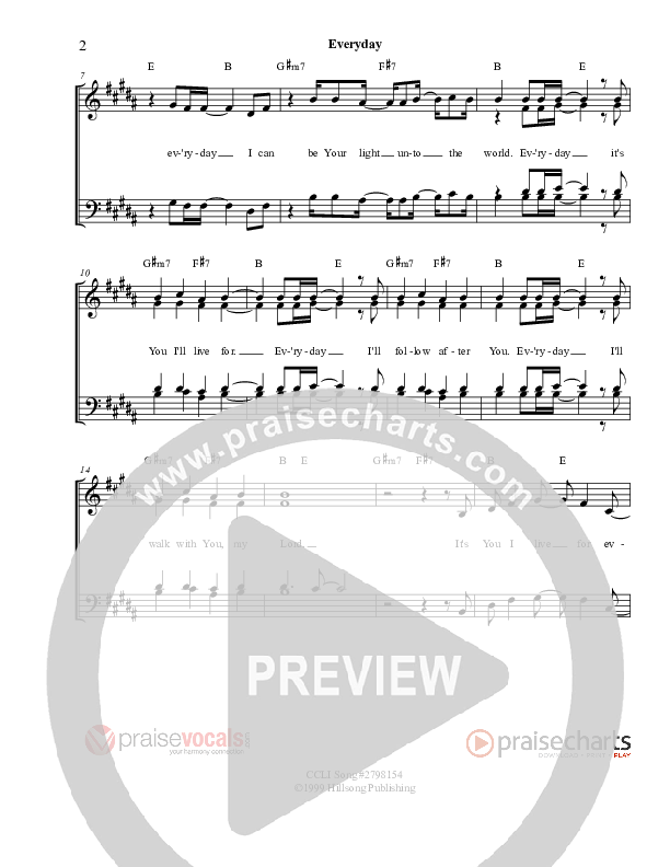 Everyday Lead Sheet (PraiseVocals)