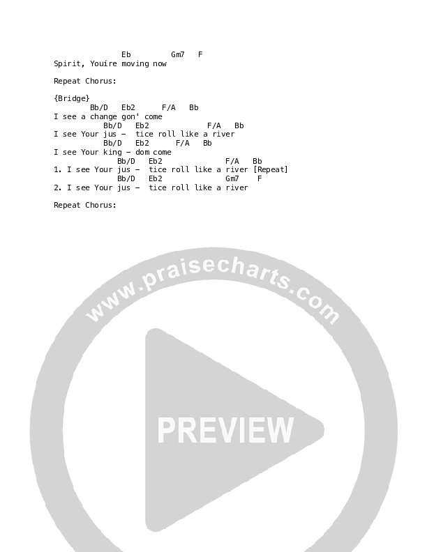 Roll Like A River Chord Chart (Vineyard Worship / Vineyard Soul)