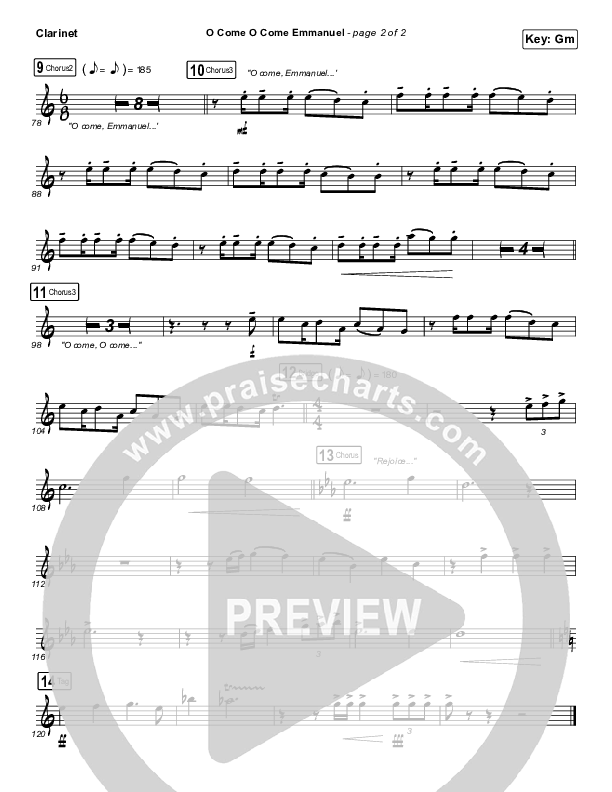 O Come O Come Emmanuel Clarinet (Central Live)