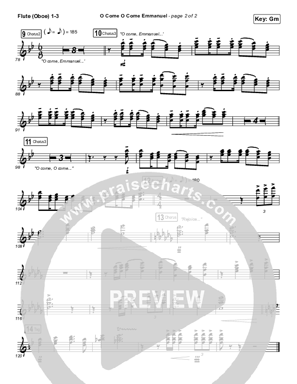 O Come O Come Emmanuel Flute/Oboe 1/2/3 (Central Live)