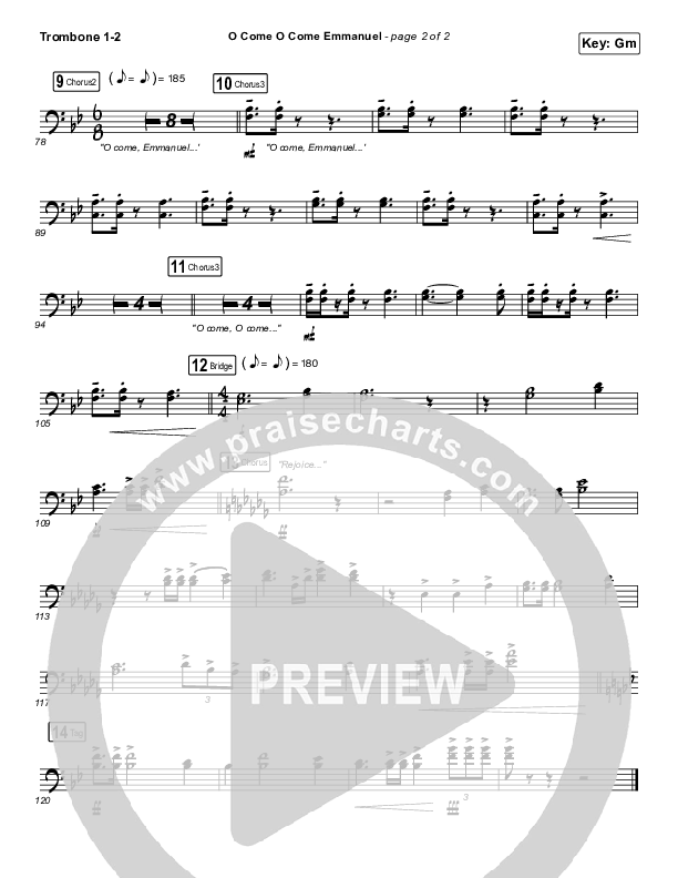 O Come O Come Emmanuel Trombone 1/2 (Central Live)