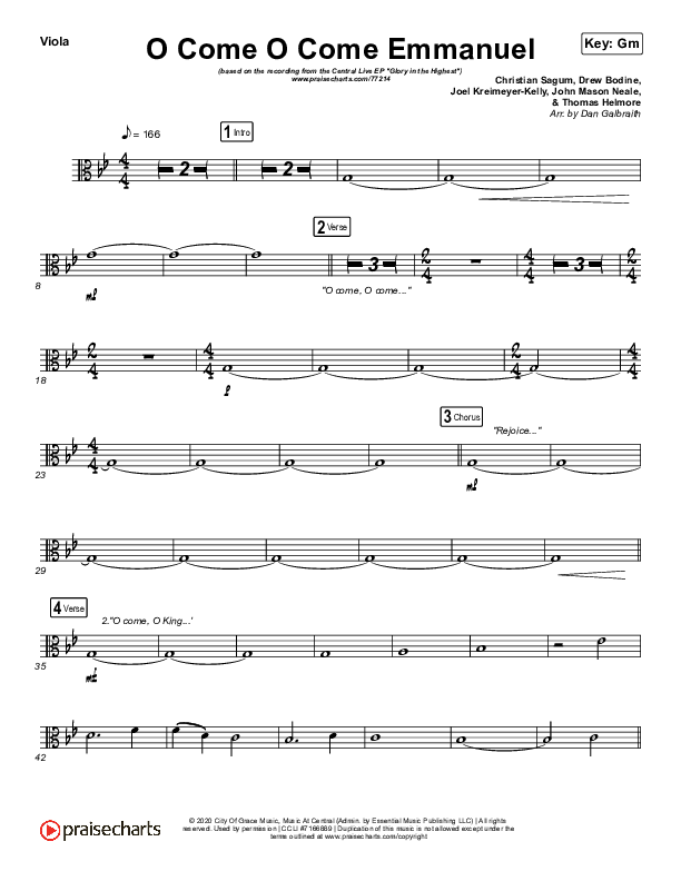 O Come O Come Emmanuel Viola (Central Live)