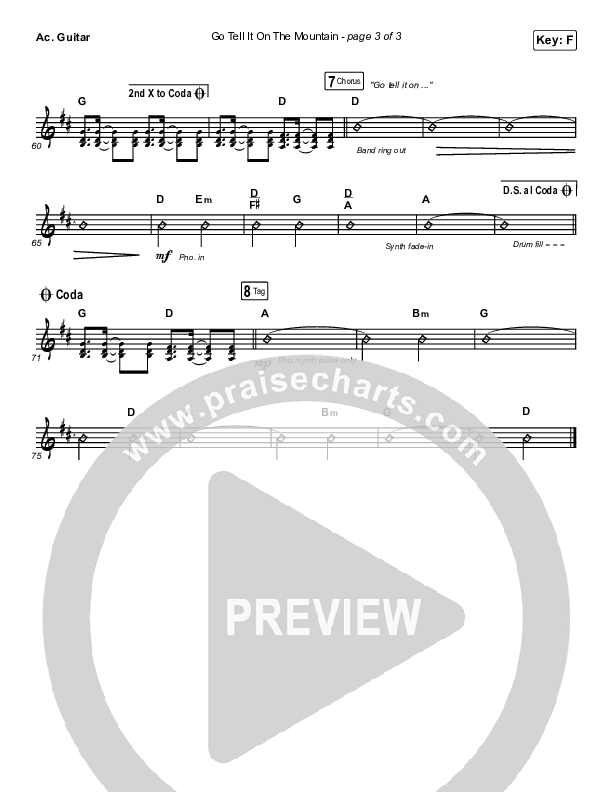 Go Tell It On The Mountain Acoustic Guitar (Central Live)