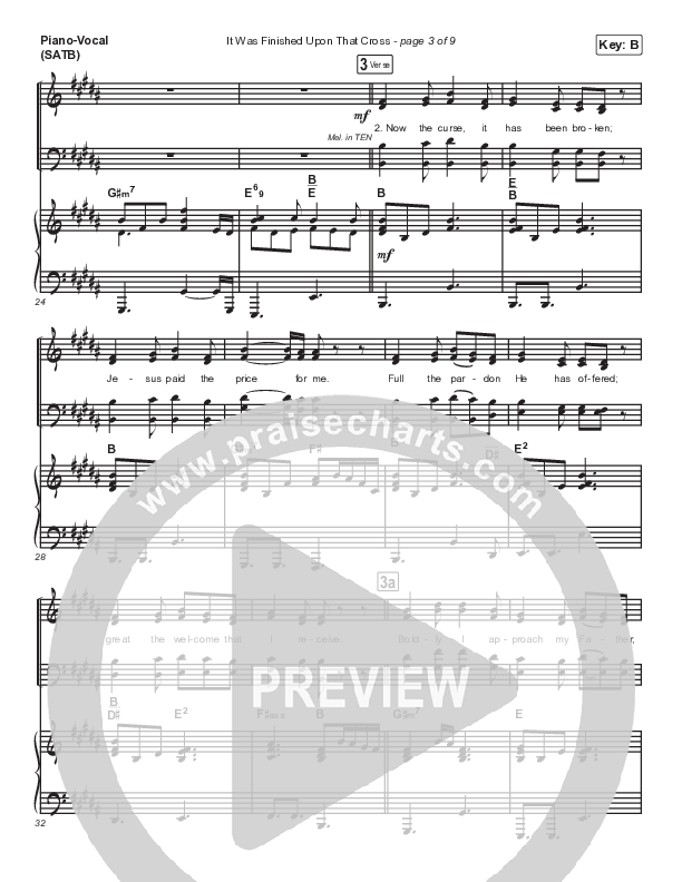 It Was Finished Upon That Cross Piano/Vocal (SATB) (The Worship Initiative)