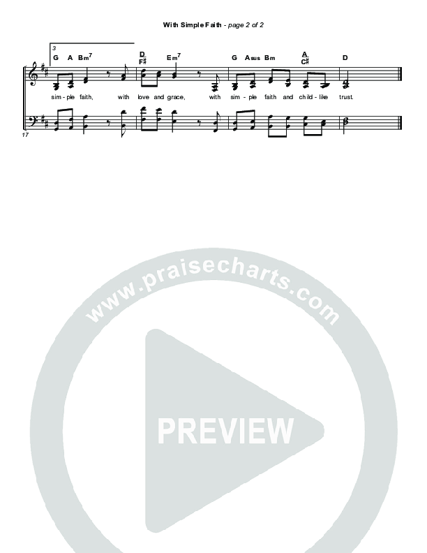 With Simple Faith Hymn Sheet (Matt Papa / Matt Boswell)