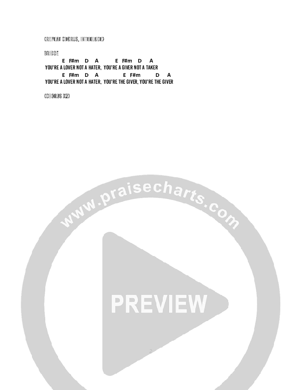 The Giver Chord Chart (The New Sound Is Family)