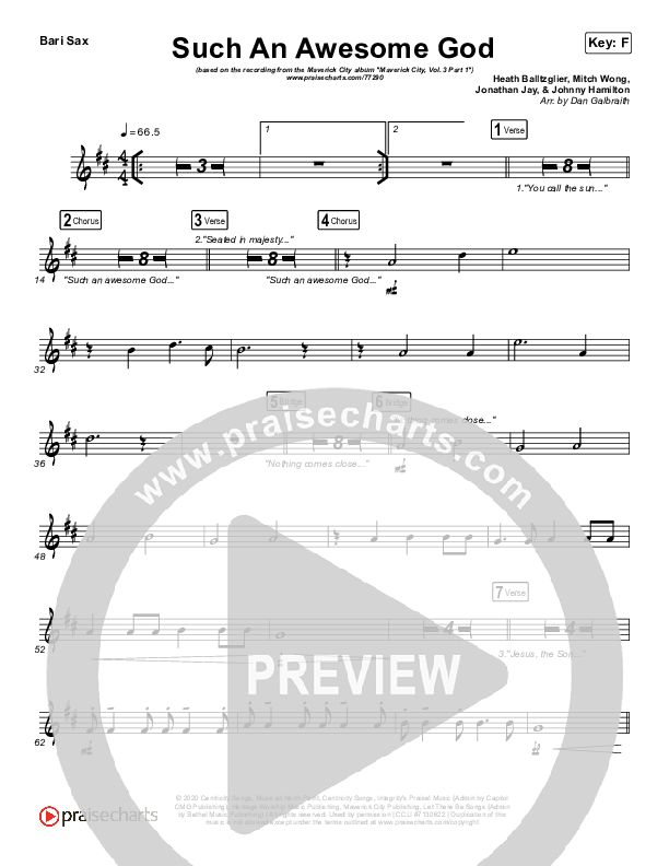 Such An Awesome God Bari Sax (Maverick City Music)