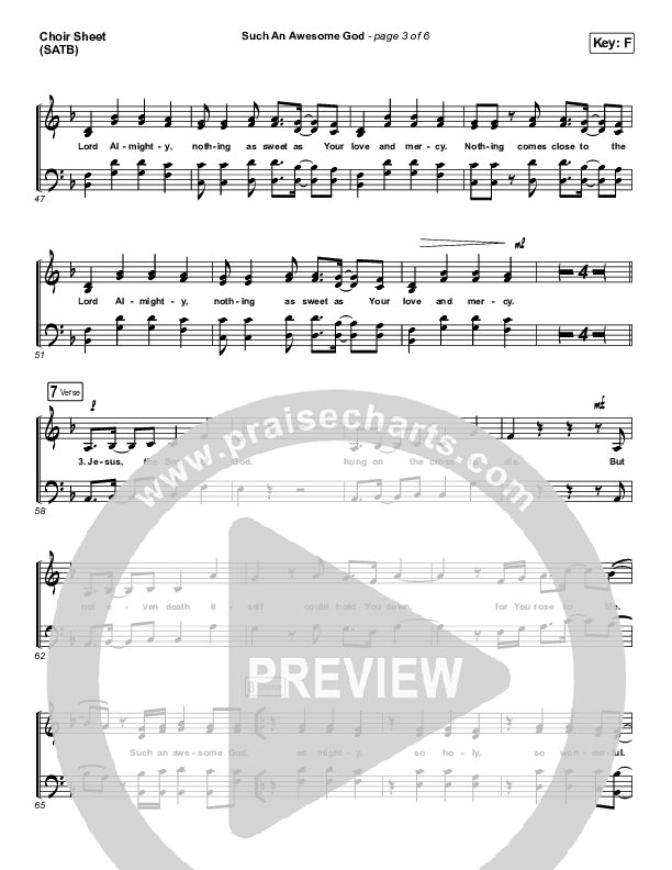 Such An Awesome God Choir Sheet (SATB) (Maverick City Music)