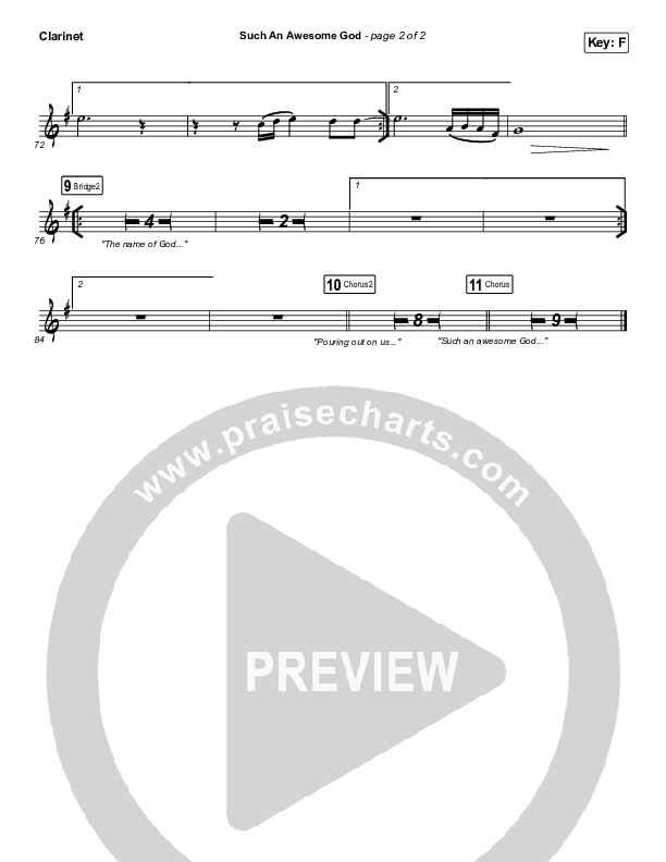 Such An Awesome God Clarinet (Maverick City Music)