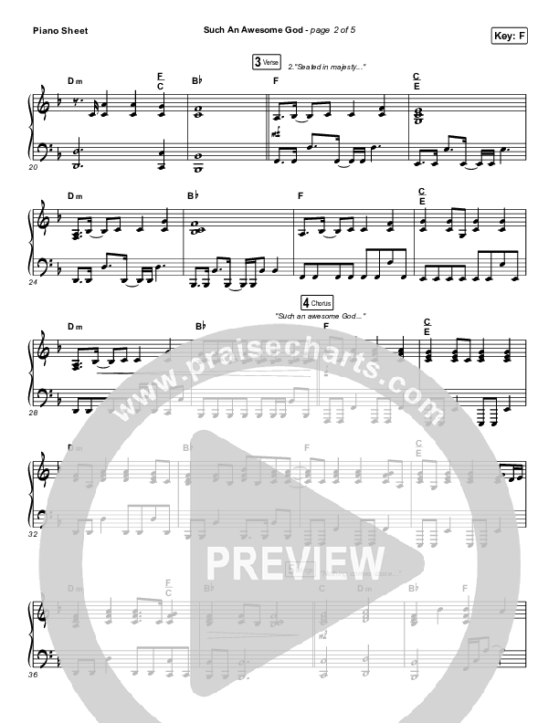 Such An Awesome God Piano Sheet (Maverick City Music)