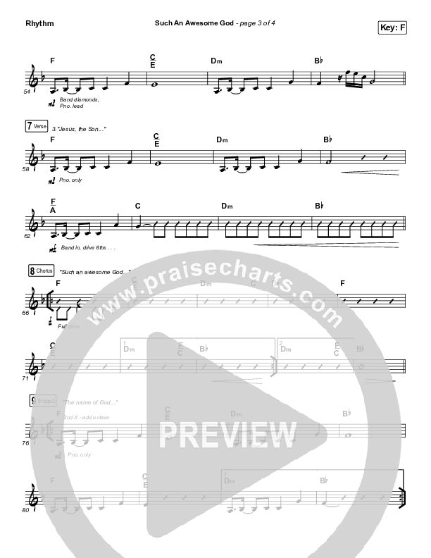 Such An Awesome God Rhythm Chart (Maverick City Music)