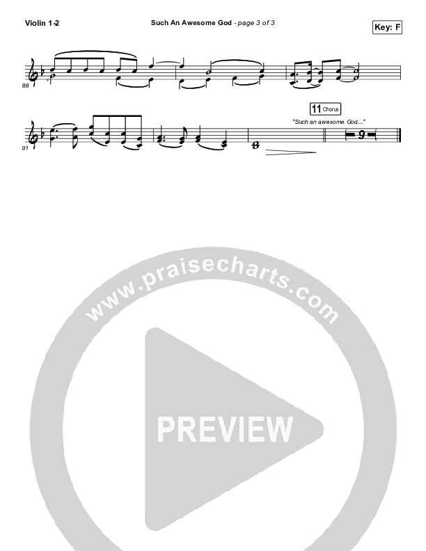 Such An Awesome God Violin 1/2 (Maverick City Music)