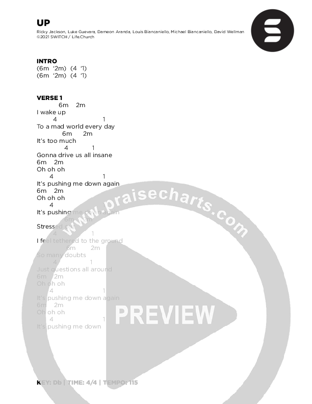 Up Chord Chart (Switch)