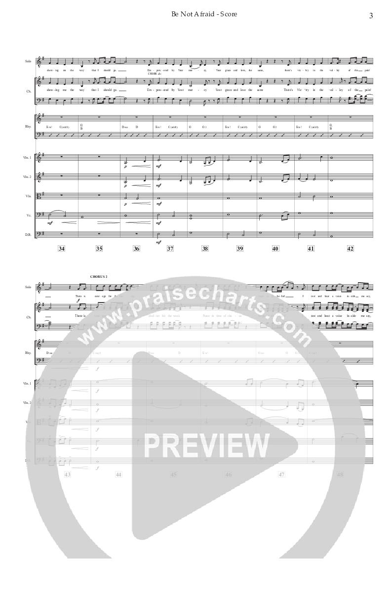 Be Not Afraid (Choral Anthem SATB) Conductor's Score (Prestonwood Worship / Prestonwood Choir / Arr. Jonathan Walker)