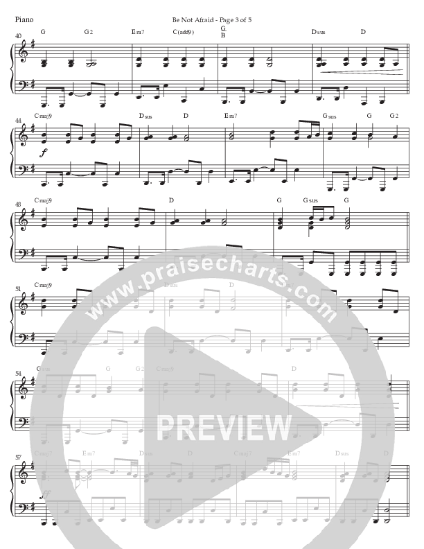 Be Not Afraid (Choral Anthem SATB) Piano Sheet (Prestonwood Worship / Prestonwood Choir / Arr. Jonathan Walker)