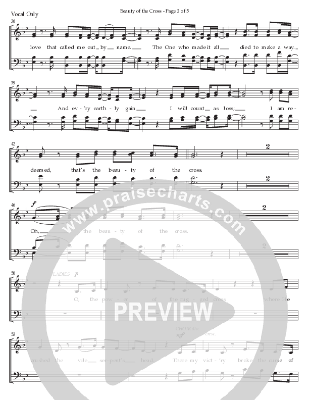 Beauty Of The Cross (Choral Anthem SATB) Choir Sheet CH (Prestonwood Choir / Arr. Jonathan Walker)