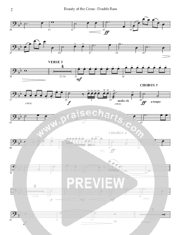 Beauty Of The Cross (Choral Anthem SATB) Double Bass (Prestonwood Worship / Prestonwood Choir / Arr. Jonathan Walker)