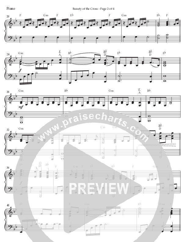 Beauty Of The Cross (Choral Anthem SATB) Piano Sheet (Prestonwood Worship / Prestonwood Choir / Arr. Jonathan Walker)