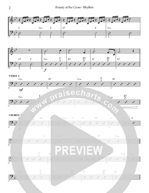 Beauty Of The Cross (Choral Anthem) Rhythm Chart (Prestonwood Choir / Arr. Jonathan Walker)