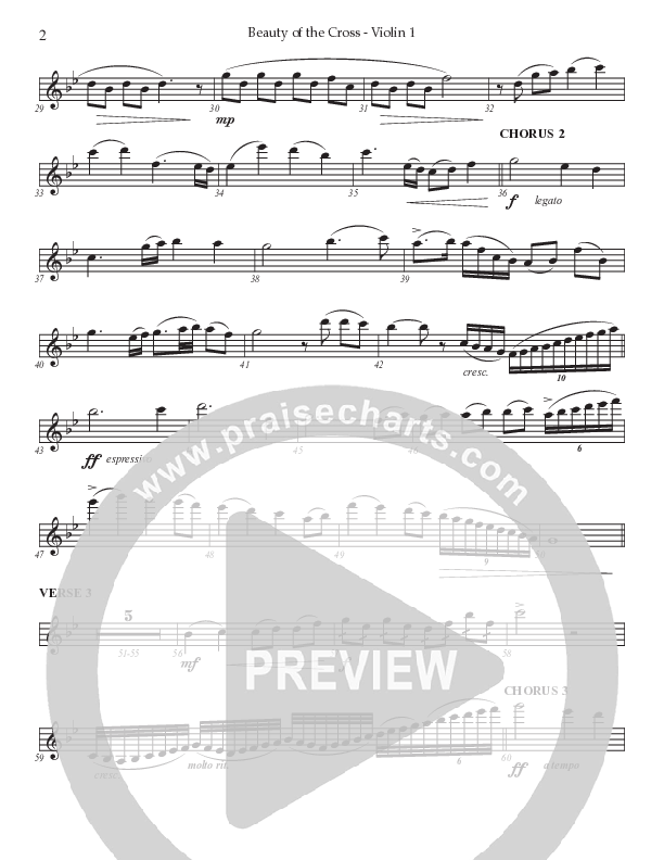 Beauty Of The Cross (Choral Anthem SATB) String Ensemble (Prestonwood Worship / Prestonwood Choir / Arr. Jonathan Walker)