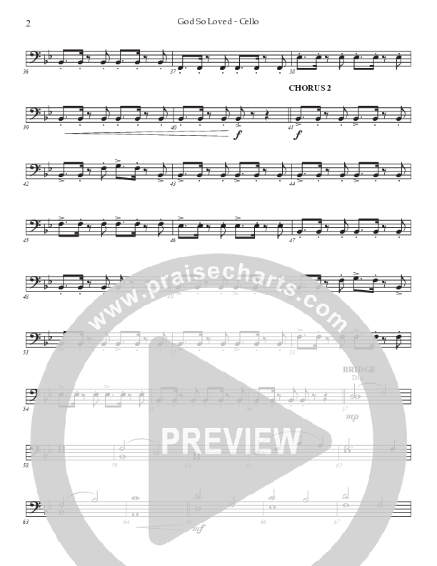 God So Loved (Choral Anthem SATB) Cello (Prestonwood Worship / Prestonwood Choir / Arr. Jonathan Walker)