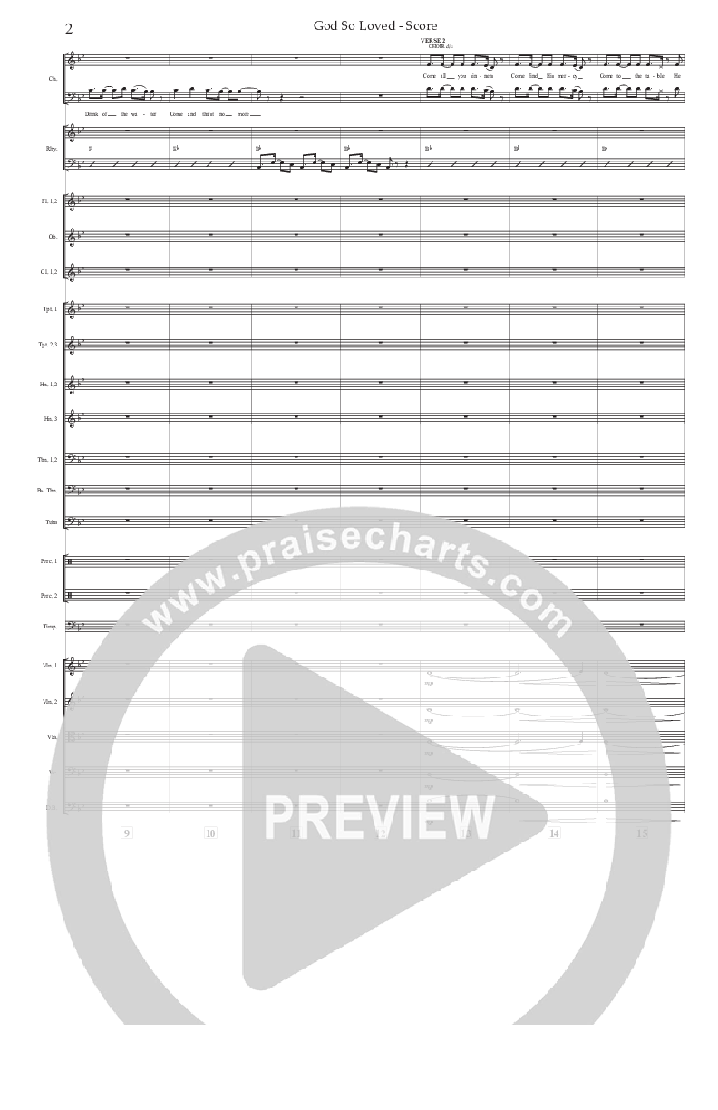 God So Loved (Choral Anthem SATB) Orchestration (Prestonwood Choir / Arr. Jonathan Walker)
