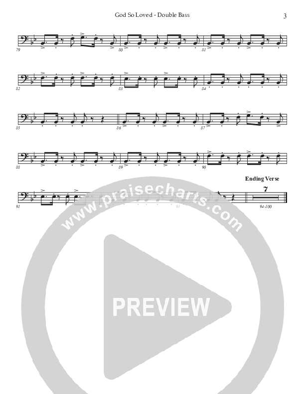 God So Loved (Choral Anthem SATB) Double Bass (Prestonwood Worship / Prestonwood Choir / Arr. Jonathan Walker)