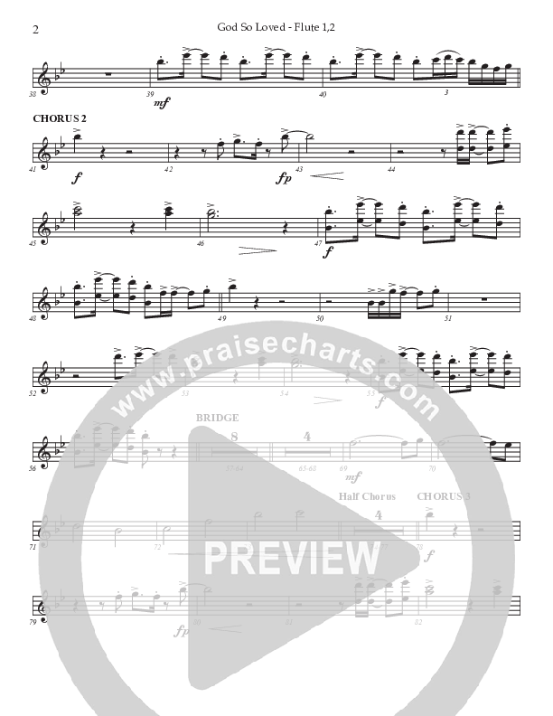 God So Loved (Choral Anthem SATB) Flute 1/2 (Prestonwood Worship / Prestonwood Choir / Arr. Jonathan Walker)