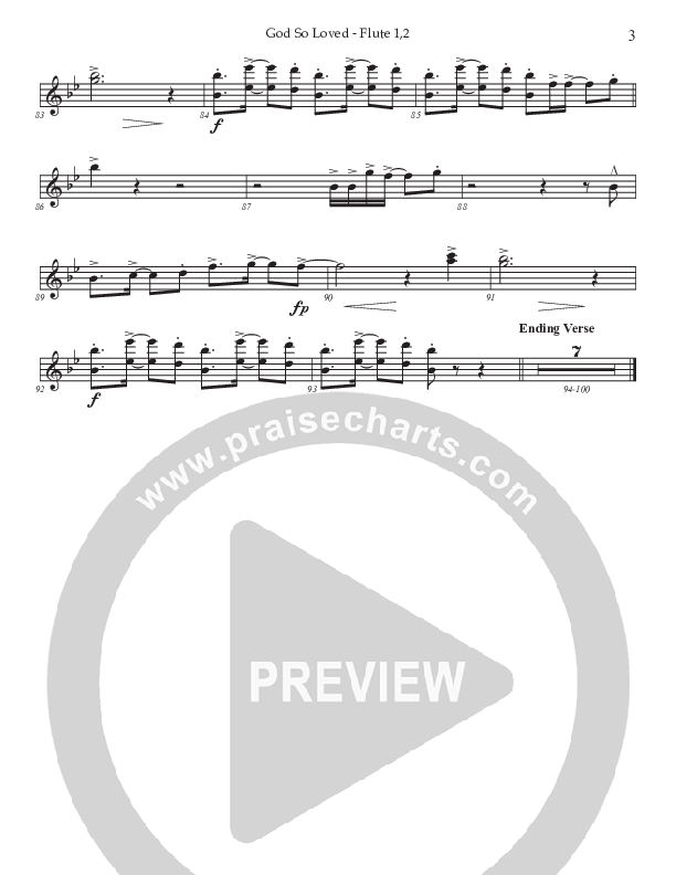God So Loved (Choral Anthem SATB) Flute 1/2 (Prestonwood Worship / Prestonwood Choir / Arr. Jonathan Walker)