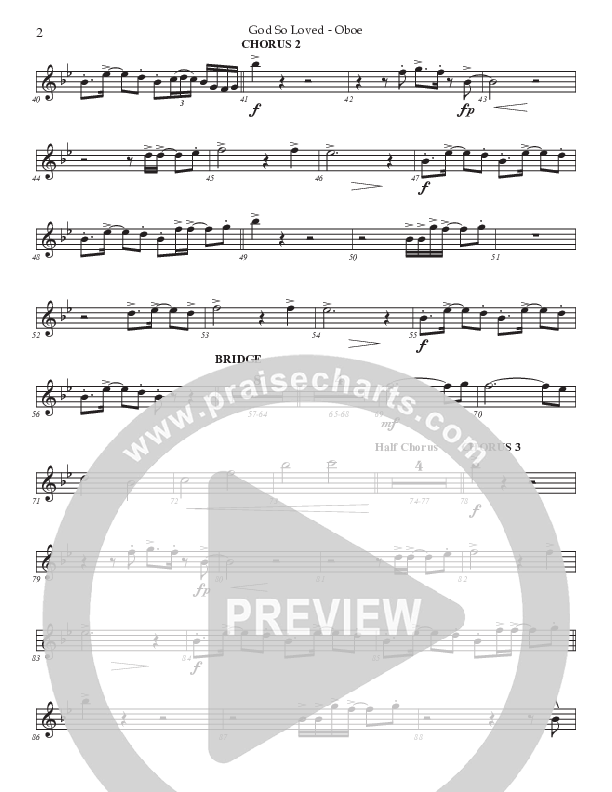 God So Loved (Choral Anthem SATB) Oboe (Prestonwood Worship / Prestonwood Choir / Arr. Jonathan Walker)