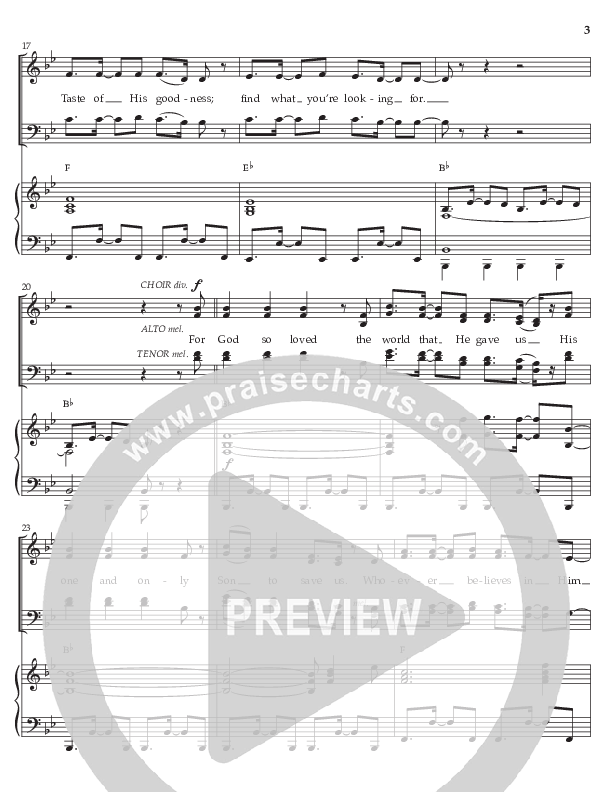 God So Loved (Choral Anthem SATB) Octavo (Vocals & Piano) (Prestonwood Worship / Prestonwood Choir / Arr. Jonathan Walker)