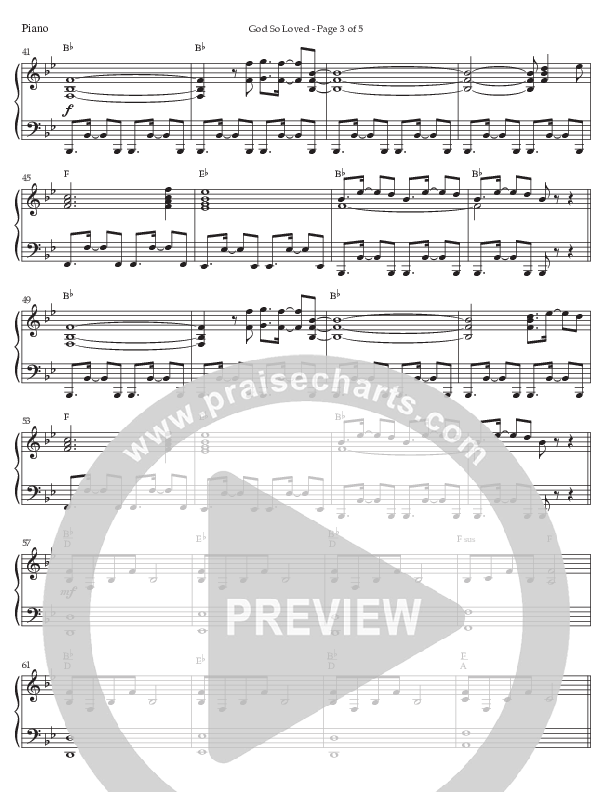 God So Loved (Choral Anthem SATB) Piano Sheet (Prestonwood Worship / Prestonwood Choir / Arr. Jonathan Walker)