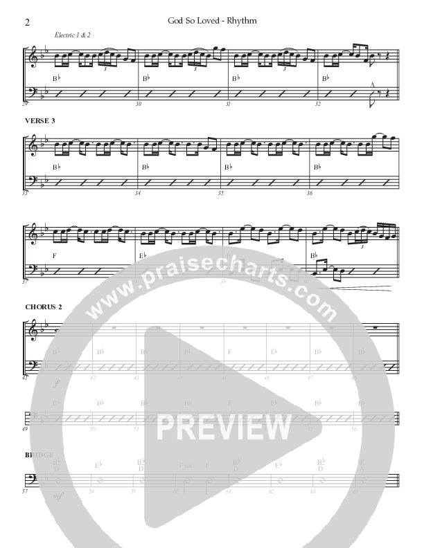 God So Loved (Choral Anthem SATB) Rhythm Chart (Prestonwood Worship / Prestonwood Choir / Arr. Jonathan Walker)