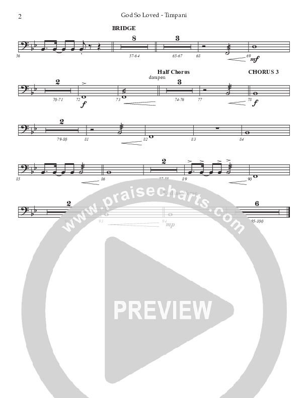 God So Loved (Choral Anthem SATB) Timpani (Prestonwood Worship / Prestonwood Choir / Arr. Jonathan Walker)