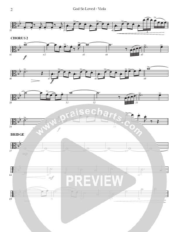 God So Loved (Choral Anthem SATB) Viola (Prestonwood Worship / Prestonwood Choir / Arr. Jonathan Walker)