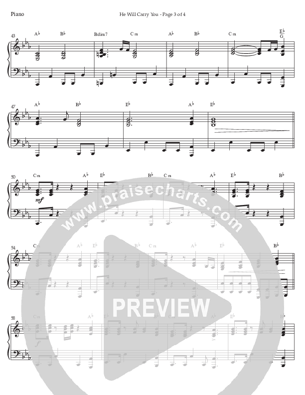 He Will Carry You (Choral Anthem SATB) Piano Sheet (Prestonwood Worship / Prestonwood Choir / Arr. Jonathan Walker)